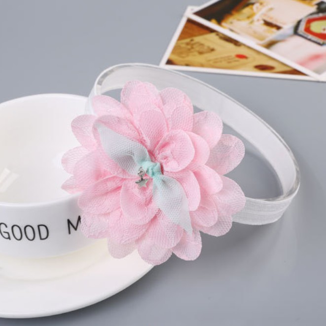 Băng đô cho bé gái sơ sinh mẫu hoa ren xinh xắn nhiều màu