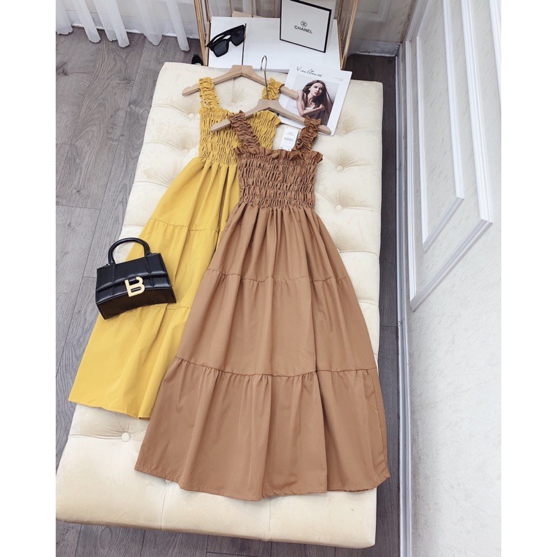 Đầm maxi, váy 2 dây chun ngực cá tín (Có ảnh và video thật,hàng đẹp) | BigBuy360 - bigbuy360.vn