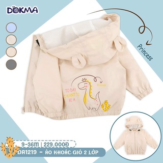 Áo khoác gió 2 lớp dokma cho bé 6-36m