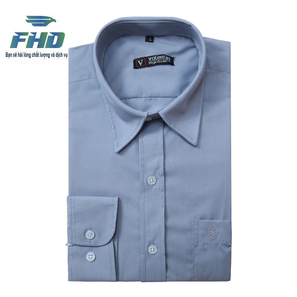 Áo Sơ Mi Nam Trơn Dài Tay Đóng Hộp Vải Cotton Mềm Mịn Màu Sắc Đa Dạng FHDA006