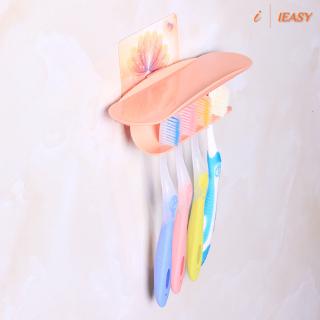IE❤Toothpaste Toothbrush Holder Wall Mount Bathroom Suction Hanging Storage Shelf