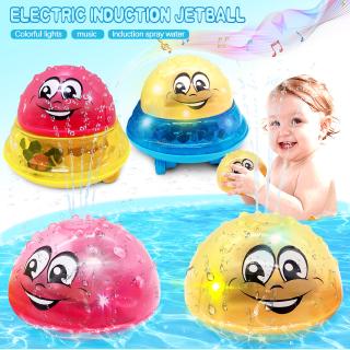 Funny Infant Bath Toys Baby Electric Induction Sprinkler Ball with Light Music Children Water Play Ball Bathing Toys Kids Gifts