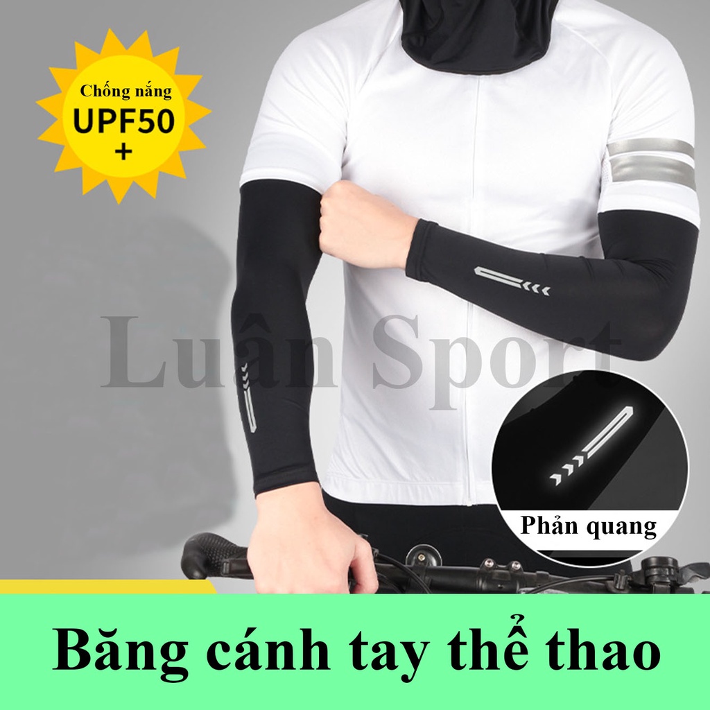 Găng cánh tay thể thao phản quang - Găng chống nắng đạp xe -Chơi bóng rổ, bóng chuyền, bóng đá, cầu lông..