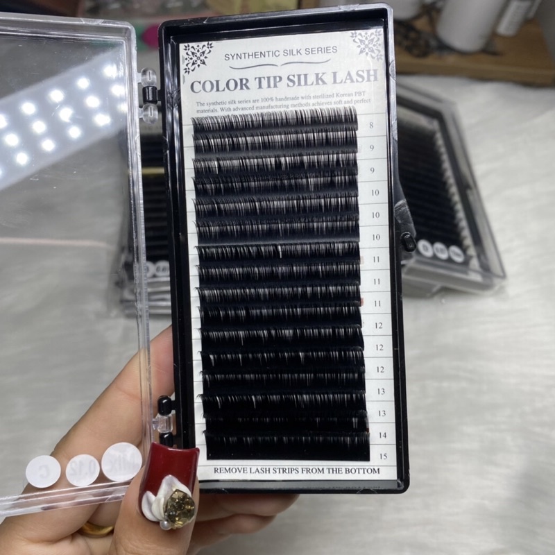 Mi khay Color Tip Silk Lash mix 8 đến 15mm