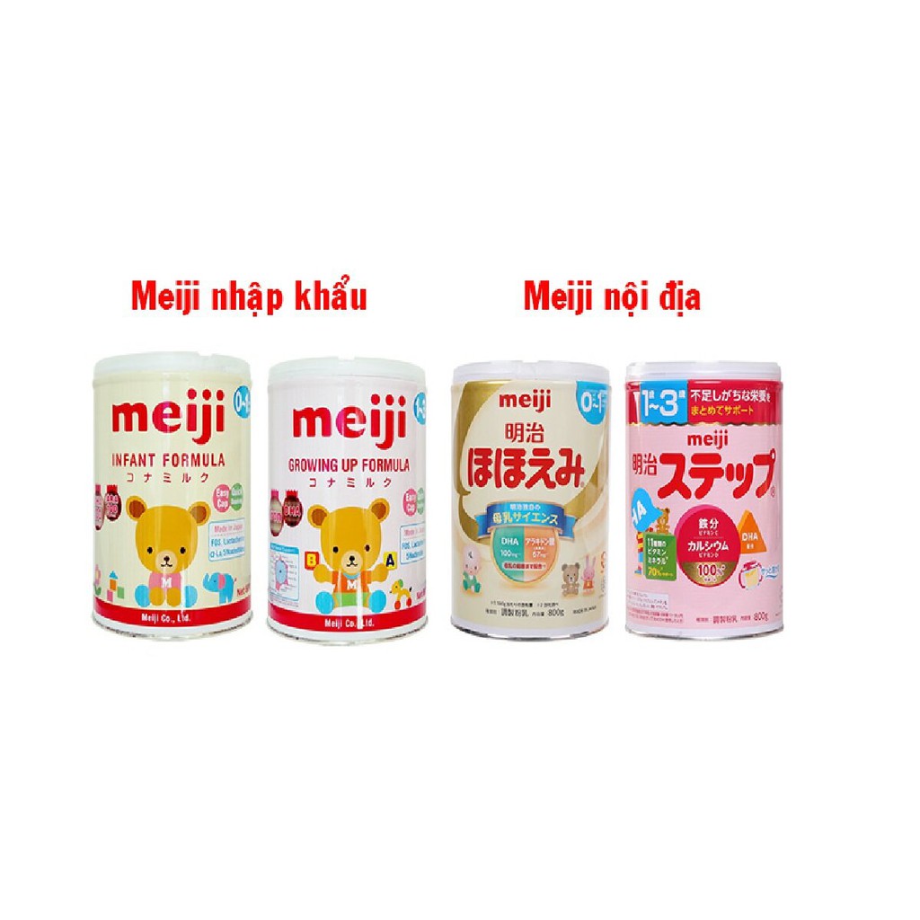 ( Date 06/2021 ) Sữa Meiji Nội Địa Nhật dạng Lon 800gr số 0 và 9