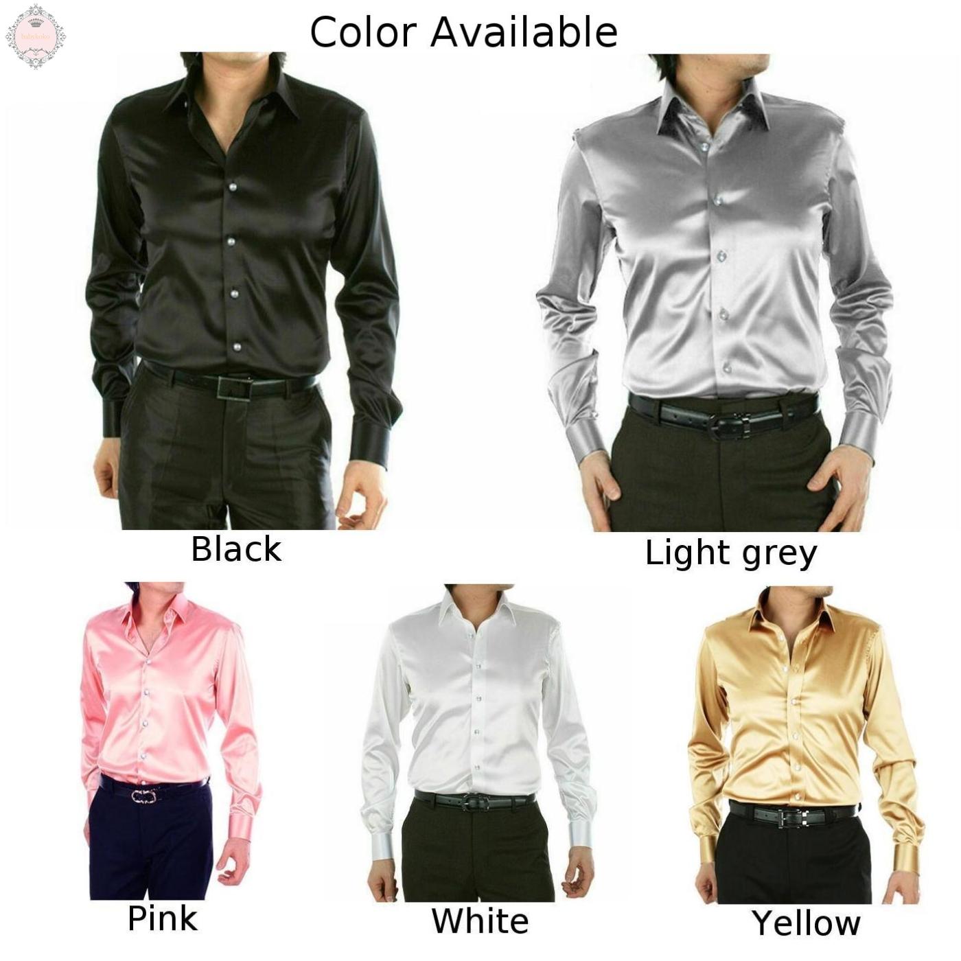 Áo Sơ Mi Lụa Satin Tay Dài 5 Màu Thời Trang Cho Nam | BigBuy360 - bigbuy360.vn