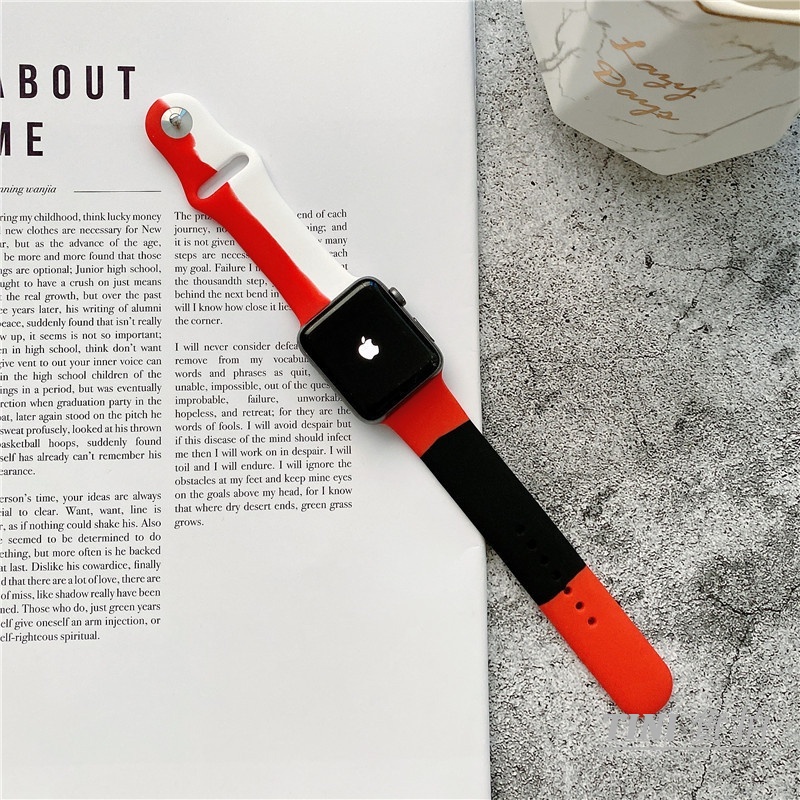 Dây đeo silicon cho đồng hồ thông minh Apple Watch Series IWatch 7 / 6 / 5 / 4 / 3 /SE 44mm / 40mm / 42mm / 38mm /41mm / 45mm Dây đeo Apple Watch
