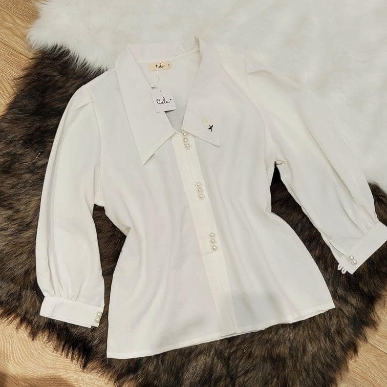 TIELA Áo thêu hoa cúc - Flora Shirt