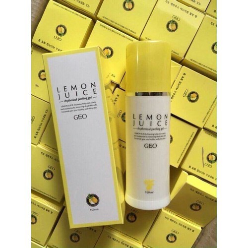 Kem tẩy da chết Geo Lamy tinh chất Chanh Lemon juice 160ml Chính hãng Hàn Quốc