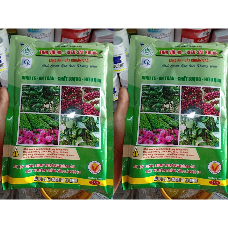 GÓi 1 Kg - TINH VÔI 98 SIÊU SÁT KHUẨN - CUNG CẤP CANXI - CẢI THIỆN ĐỘ pH - CẢI TẠO ĐẤT - KHÔNG LẪN TẠP CHẤT