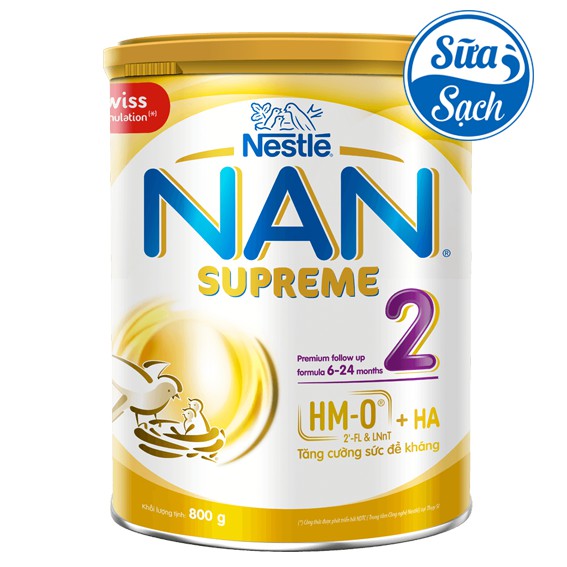 Sữa Bột Nestle Nan Supreme 2 800gr mẫu mới