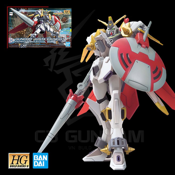 MÔ HÌNH GUNDAM BANDAI HG 04 1/144 GUNDAM JUSTICE KNIGHT HGBD:R GUNDAM BUILD DIVER RISE