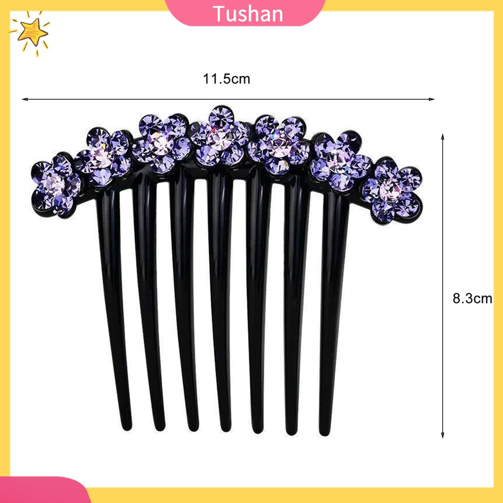 Trâm Cài Tóc 7 Răng Đính Đá Sang Trọng Cho Cô Dâu