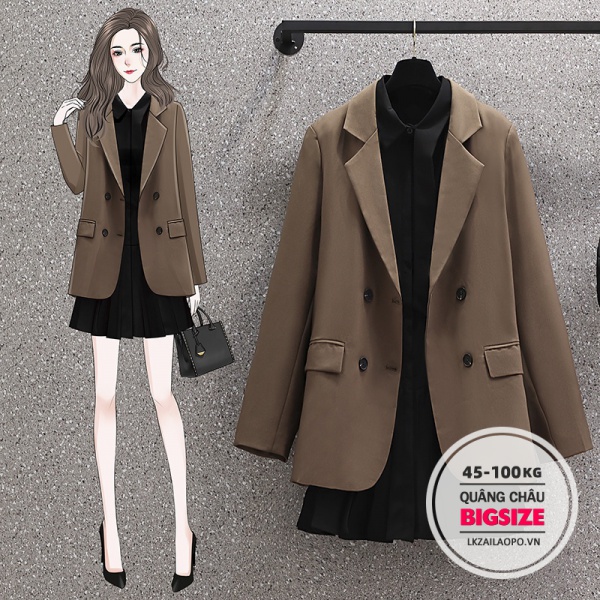 Áo Khoác Vest Cỡ Lớn Phong Cách Cổ Điển Thời Trang Mùa Thu Mới Cho Nữ