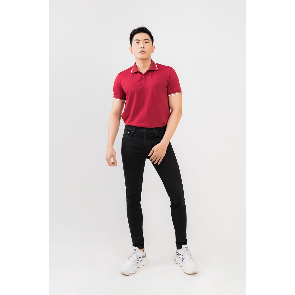 áo thun polo nam trơn chất vải cá sấu lacoste form rộng màu đỏ đô, áo phông có cổ unisex hàng hiệu chính hãng otherstyle