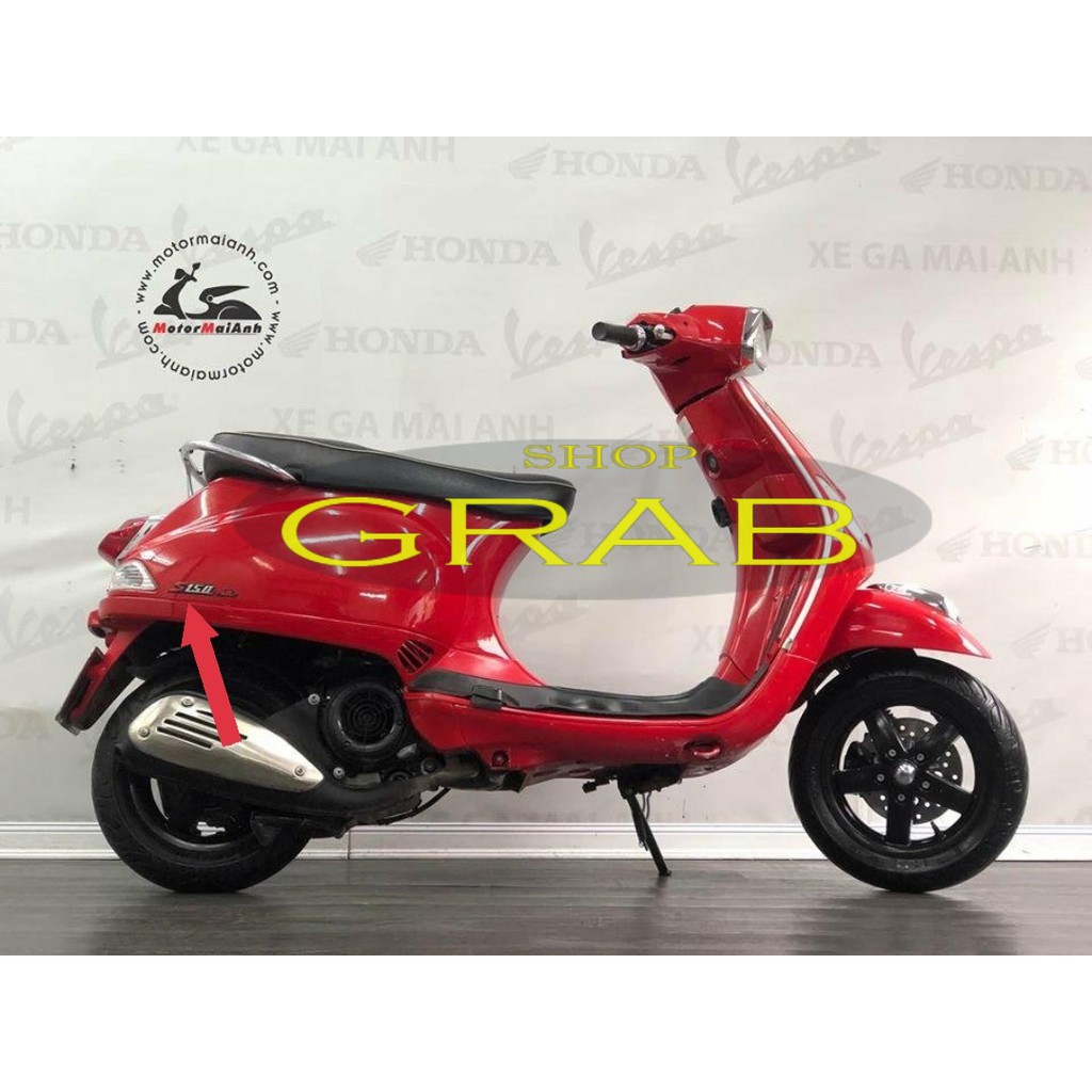 Decal, tem nổi chữ Vespa S150 3V ie xi bóng màu Bạc - SPG-DGtem