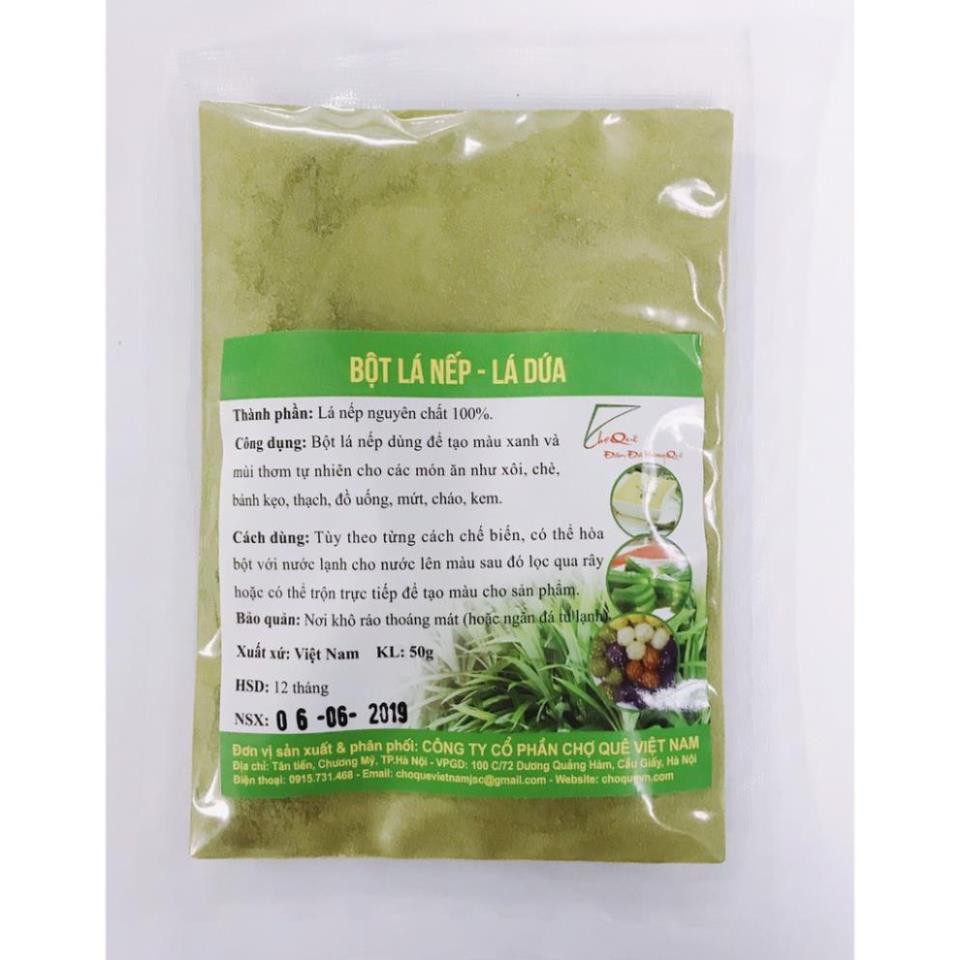 Bột lá dứa (lá nếp) tạo màu xanh 50g