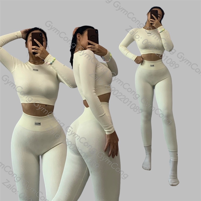 [Hàng Cao Cấp]Bộ đồ tập Botee Ribbed dài tay