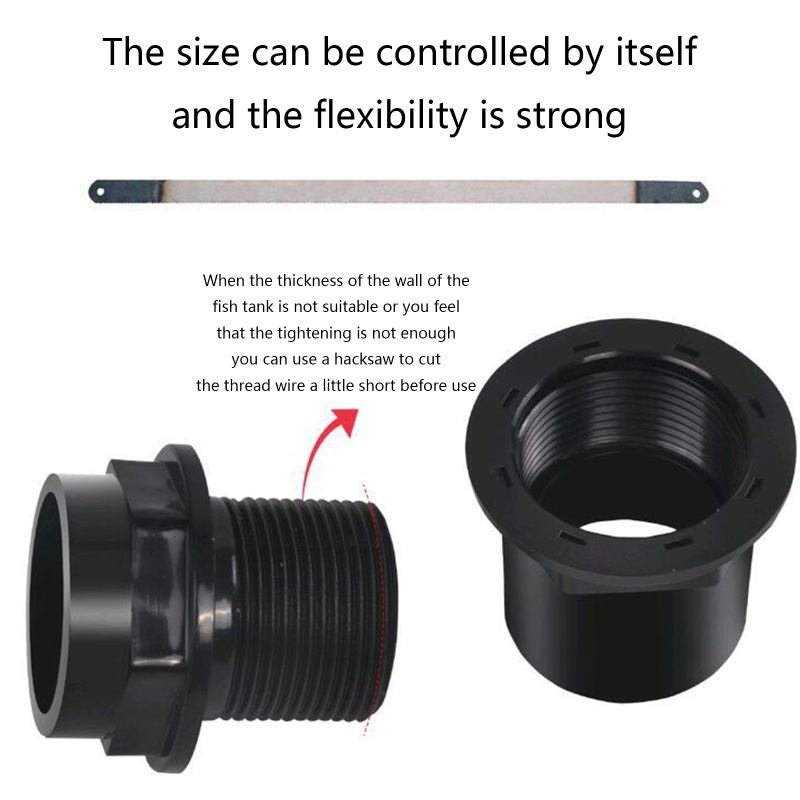 Ống Nước Bằng Nhựa pvc Màu Đen Không Thấm Nước 20 25 32 40 50mm Cho Bể Cá