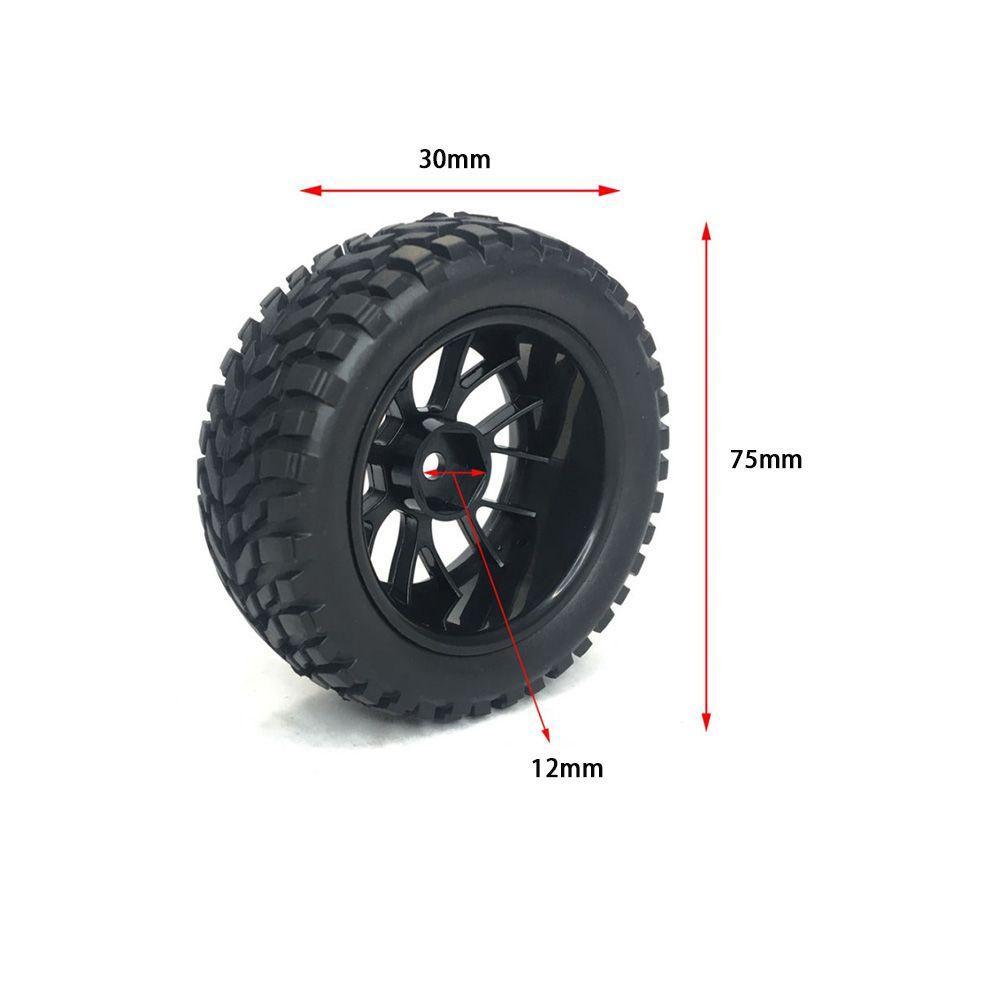 Set 2 / 4 Bánh Xe Cao Su 75mm Dành Cho Xe Ô Tô Đồ Chơi MN99S MN90 MN86