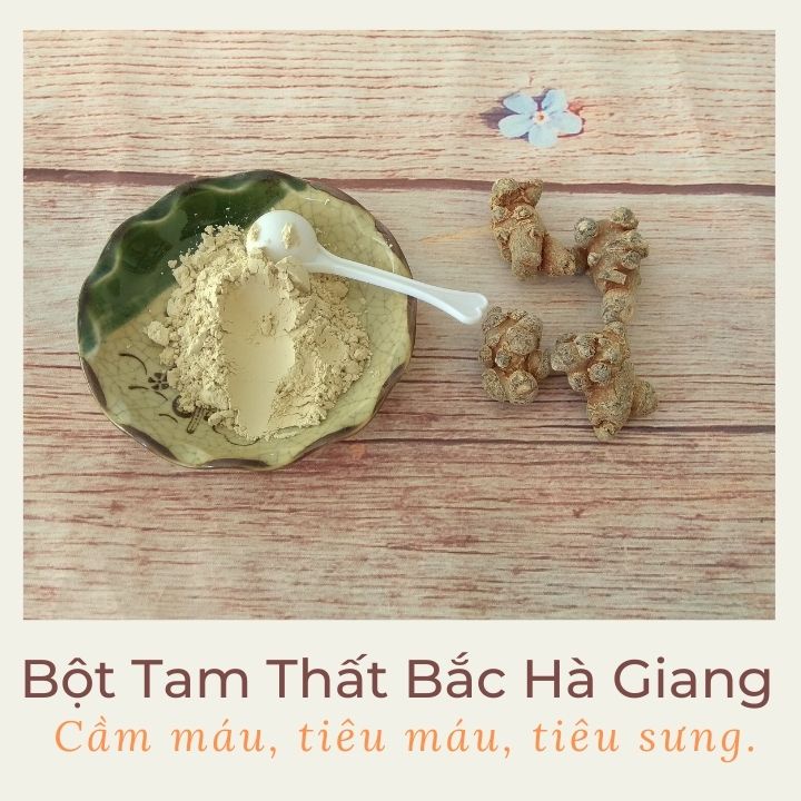 Bột tam thất bắc 100G hà giang khô nguyên chất