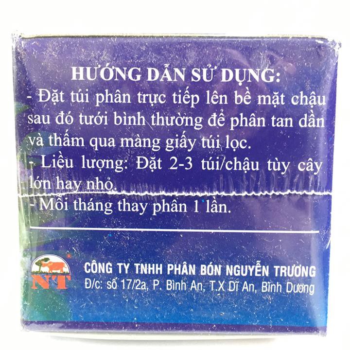 Hộp 20 túi phân bón chậm tan dạng túi lọc NT-1602 HK2 cung cấp dinh dưỡng kích ra hoa cho phong lan, hoa cảnh