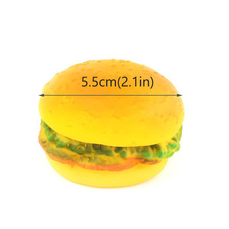 1 đồ chơi cao su hình bánh Hamburger phát tiếng cho chó gặm - Lida Pet Shop