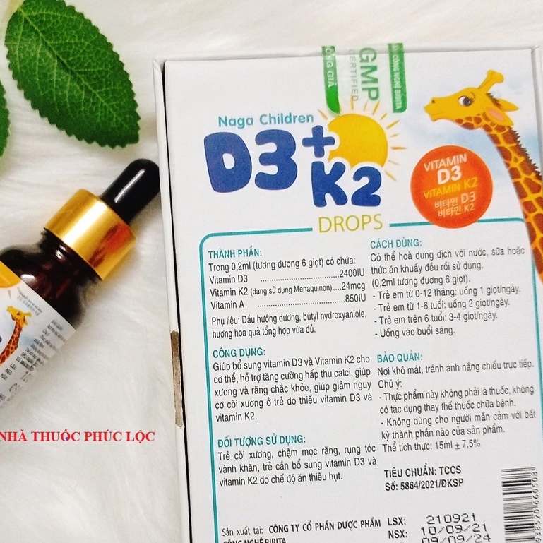 VITAMIN D3 K2 NAGARA, tăng cường hấp thu canxi, tăng chiều cao cho trẻ,