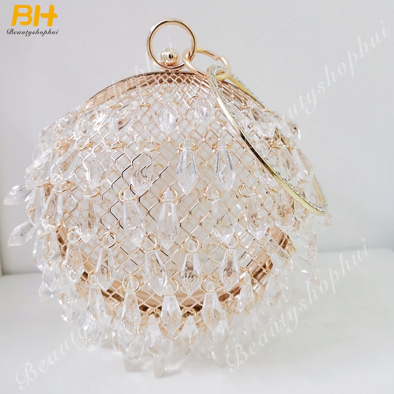 Túi Đựng Thức Ăn Hình Tròn Nhỏ Bằng Acrylic Hình Giọt Nước Nhiều Màu Sắc Tiện Dụng