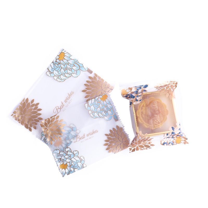 Túi đựng bánh trung thu hoa cúc 50g/75g/125g 100c
