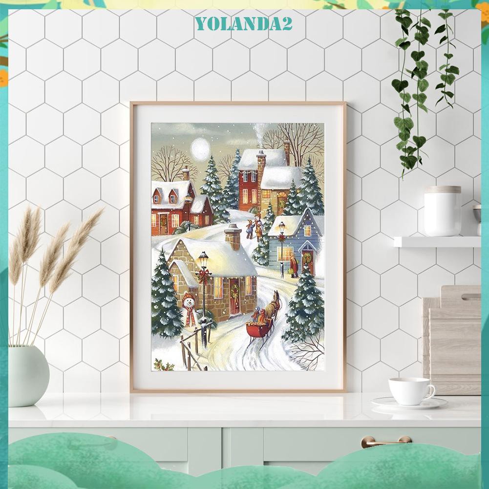 Bộ Tranh Thêu Chữ Thập Diy 11ct Hình Bông Tuyết Toàn Bộ