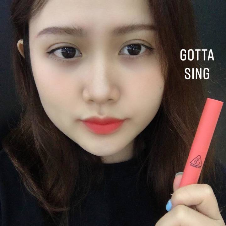 (AUTH, TEM HIDDEN TAG) Son 3CE Slim Velvet Lip Color Gotta Sing – Cam Cháy san hô