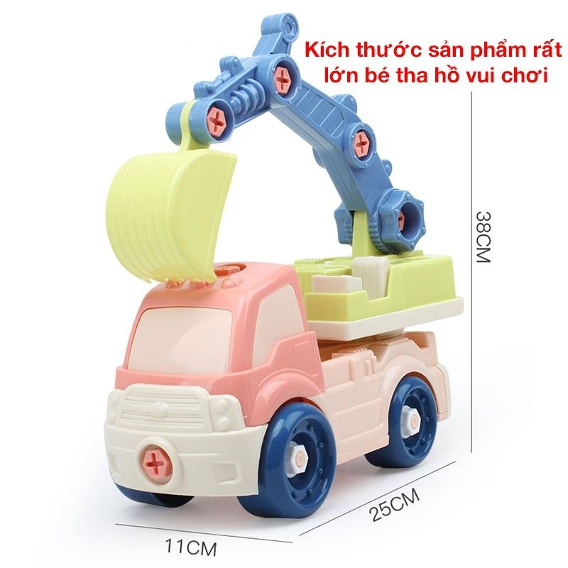 XE CÔNG TRÌNH THÁO NẮP ĐƯỢC CHO BÉ THỎA SỨC SÁNG TẠO♡♡♡