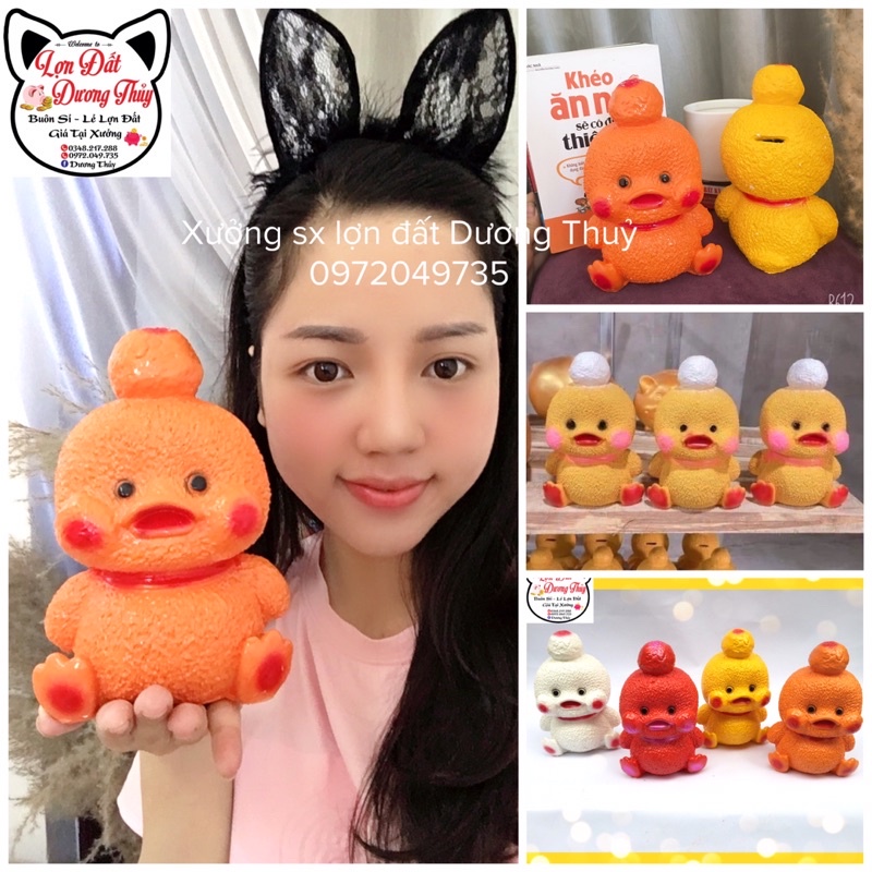 Lợn đất tiết kiệm mẫu vịt vàng dễ thương sz bé - Xưởng Sx Decor TC
