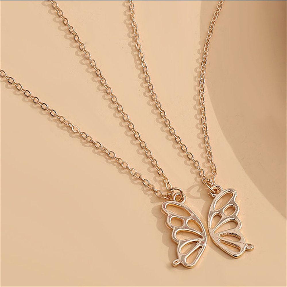 Set 1 Vòng cổ Tình Bạn Mặt Ghép Hình Trái Tim / Chữ Best Friend Thời Trang