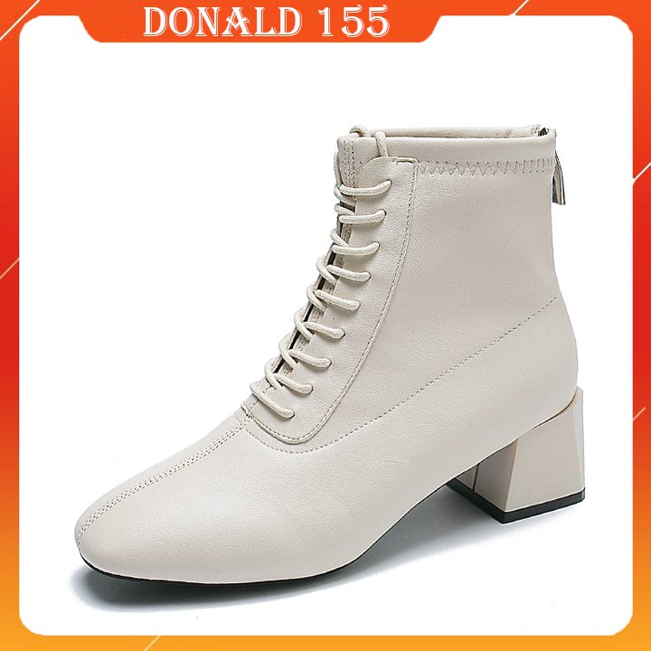 ❤️Bốt đông🌟BOOT DA LÌ BUỘC DÂY TRƯỚC KHOÁ SAU/GIÀY CAO GÓT🥰 | BigBuy360 - bigbuy360.vn