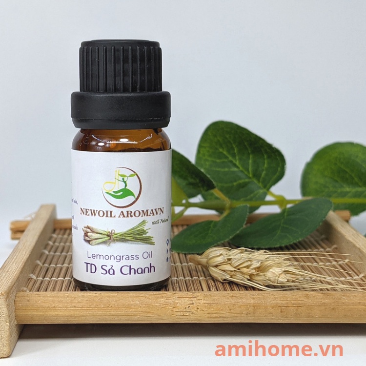 Tinh dầu Sả Chanh nguyên chất Viện Hàn Lâm tinh dầu thơm phòng đuổi muỗi treo xe 10ml - Amihome