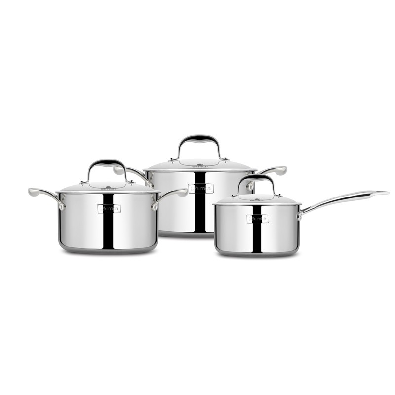 Bộ nồi Elmich Inox cao cấp 3 lớp đáy liền Trimax XS EL-3743 size 16, 20, 24cm