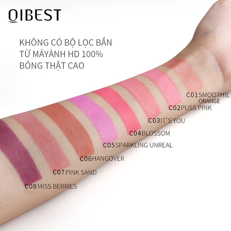 Phấn Má Hồng QIBEST Tông Lì Màu Hoa Hồng Tự Nhiên Lâu Trôi Suốt 8 Tiếng 25g | BigBuy360 - bigbuy360.vn
