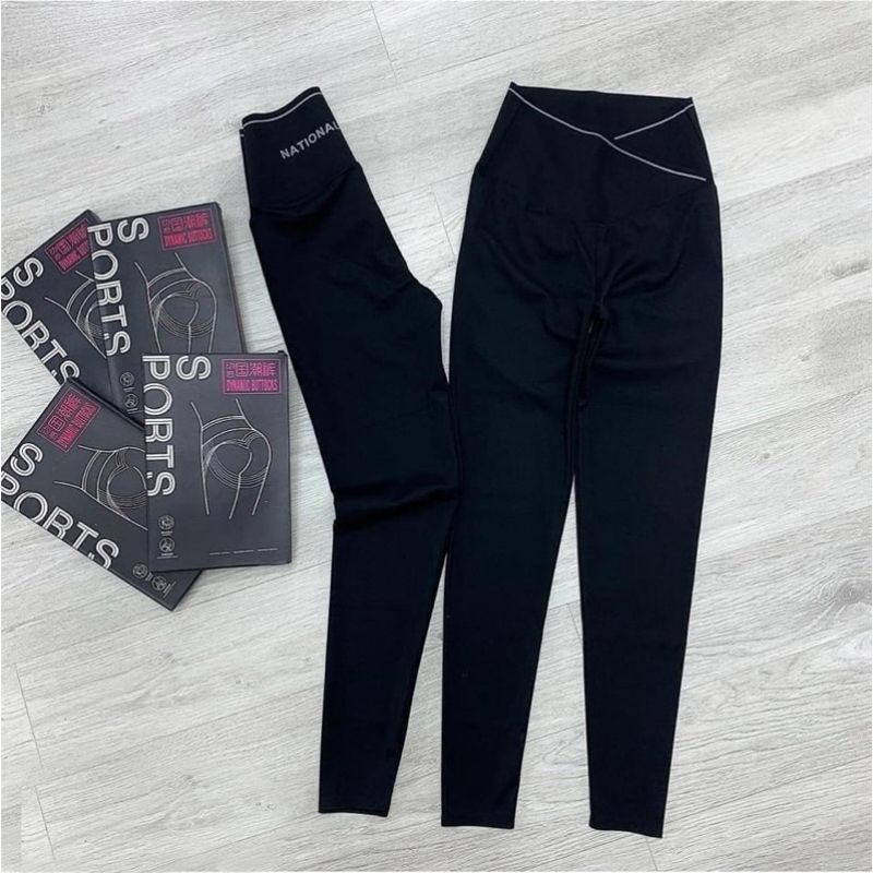 Quần legging cạp to, Quần nữ thiết kế cạp chéo, ống côn, có 1 màu đen, đủ size S,M,L,XL, cam kết hàng đẹp, đổi trả được | BigBuy360 - bigbuy360.vn
