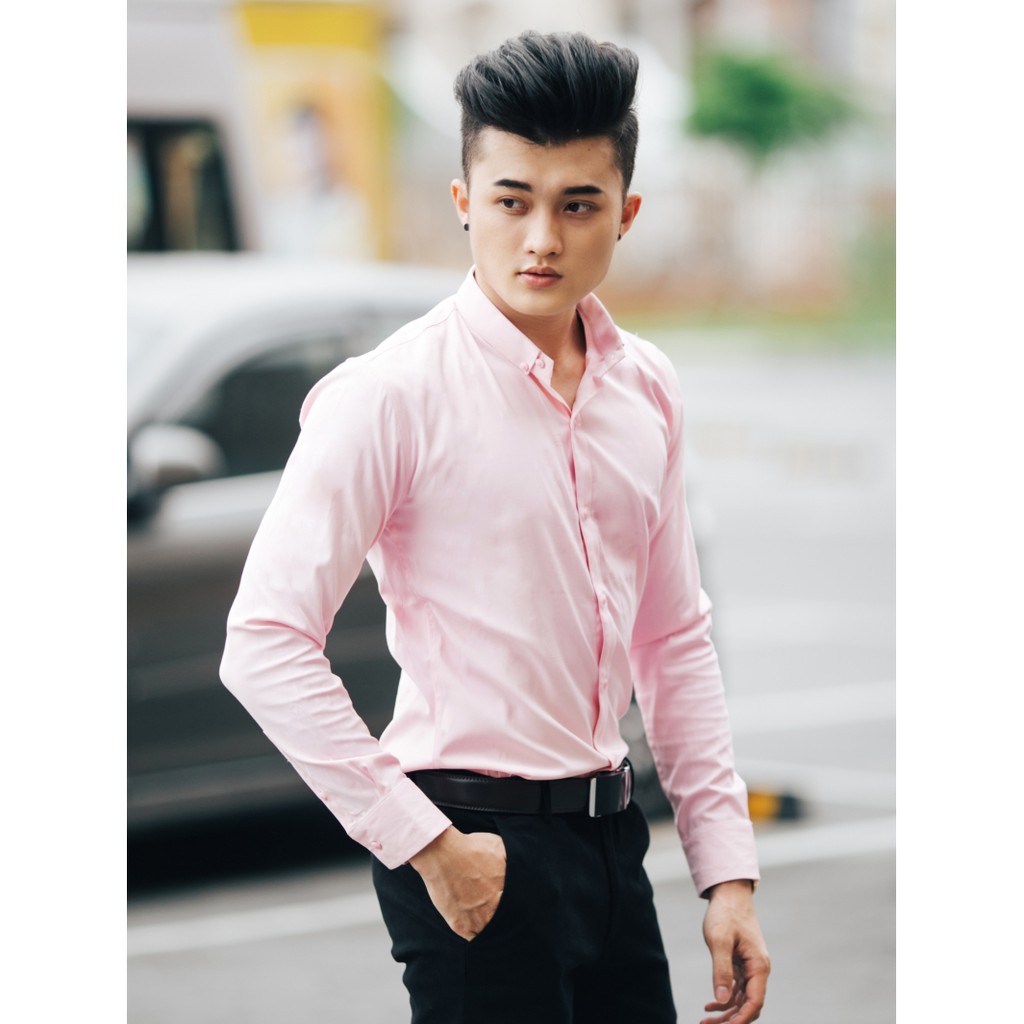 Sơ mi tím cẩm cao cấp hàng korea không nhăn, không xù,bóng nhẹ | BigBuy360 - bigbuy360.vn