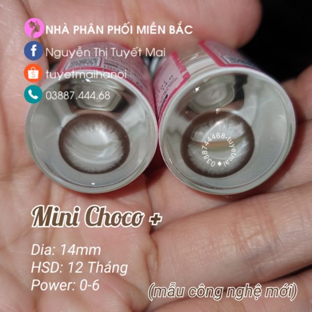 [ Ảnh Thật ] Lens Cận Màu Nâu Tự Nhiên Không Giãn Mini Choco 14mm - Kính Áp Tròng Hàn Quốc Vassen Sexy Me