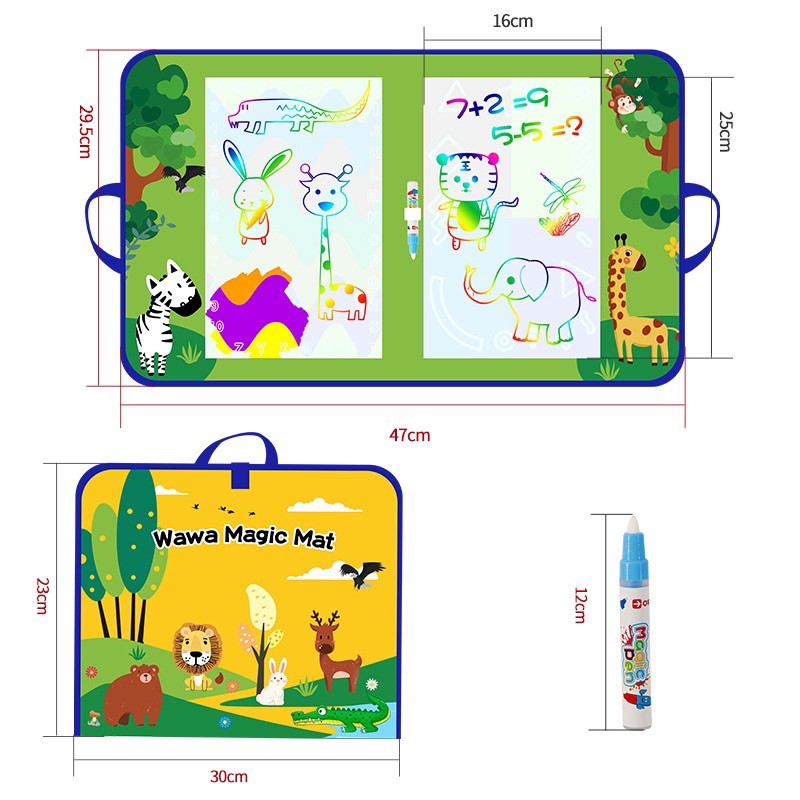 Bảng/sách thần kì viết bằng bút nước tự khô an toàn cho trẻ