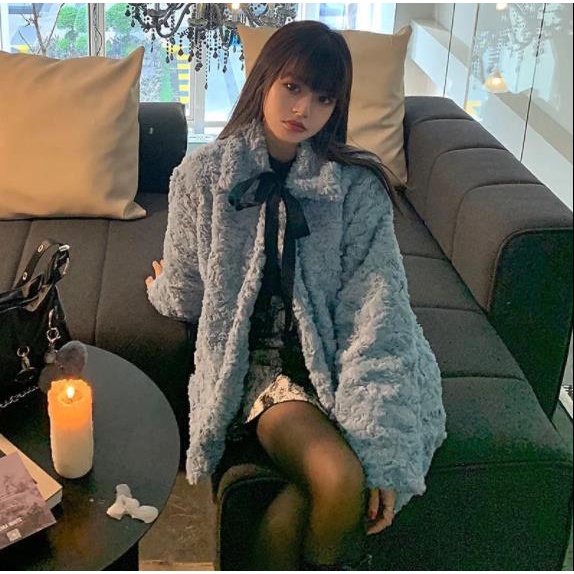 ♦▽۩Áo Khoác Lông Thỏ Dày Dặn Đính Nơ Thời Trang Hàn Quốc Mùa Đông Cho Nữ 2021 | BigBuy360 - bigbuy360.vn