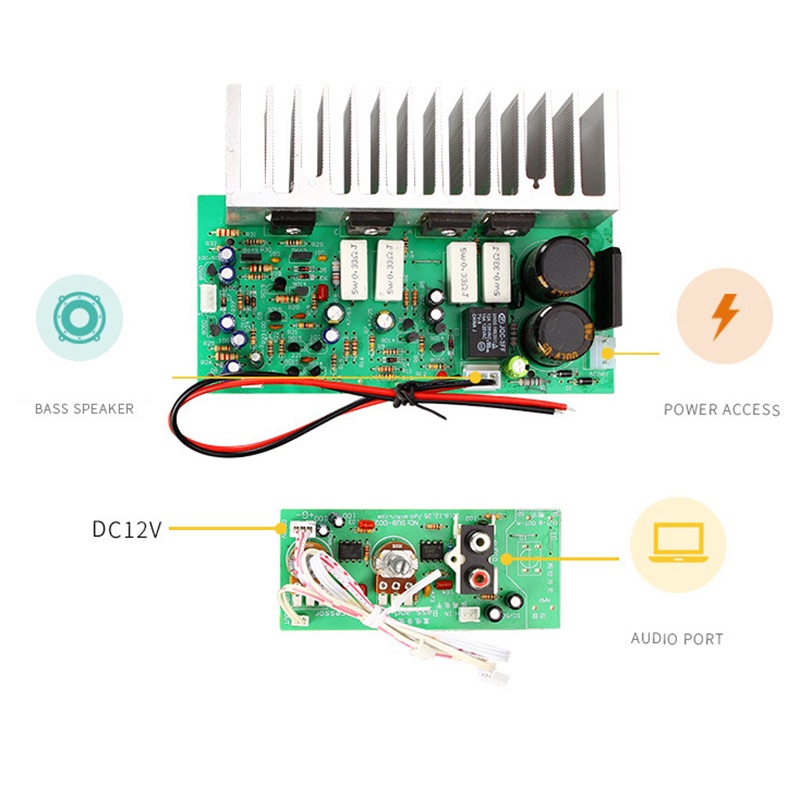 Bảng mạch khuếch đại công suất loa siêu trầm SUB-350W Bảng mạch khuếch đại công suất chất lượng cao Mono đã hoàn thành Bảng mạch khuếch đại công suất loa tự làm