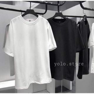 ÁO THUN TRƠN BASIC UNISEX (trắng, đen))