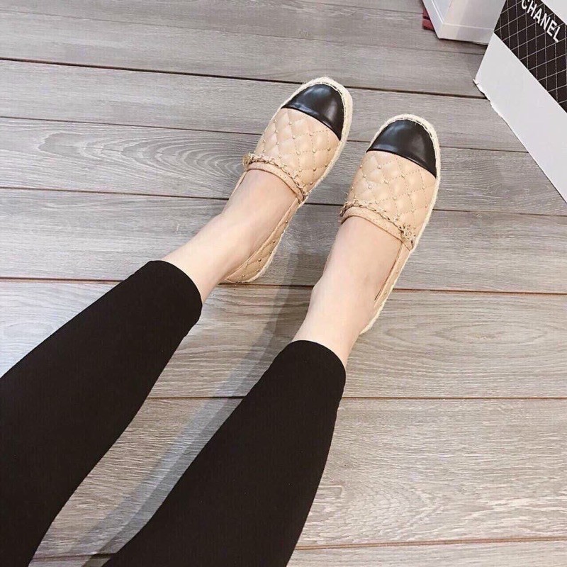 Giày bệt đế cói quai xích hạt | BigBuy360 - bigbuy360.vn