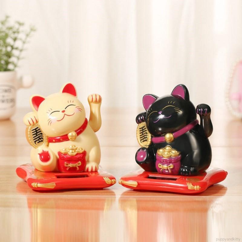 Mèo thần tài chạy bằng năng lượng mặt trời đáng yêu tiện lợi