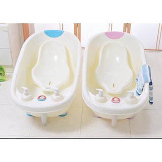 CHẬU TẮM CÓ NHIỆT KẾ KÈM GHẾ NGỒI CHO BÉ
