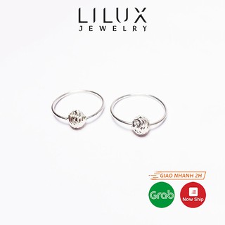 Bông tai hạt bạc ta cho bé LILUX KT035